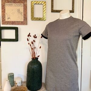 Zara Black and White Striped Mini Dress